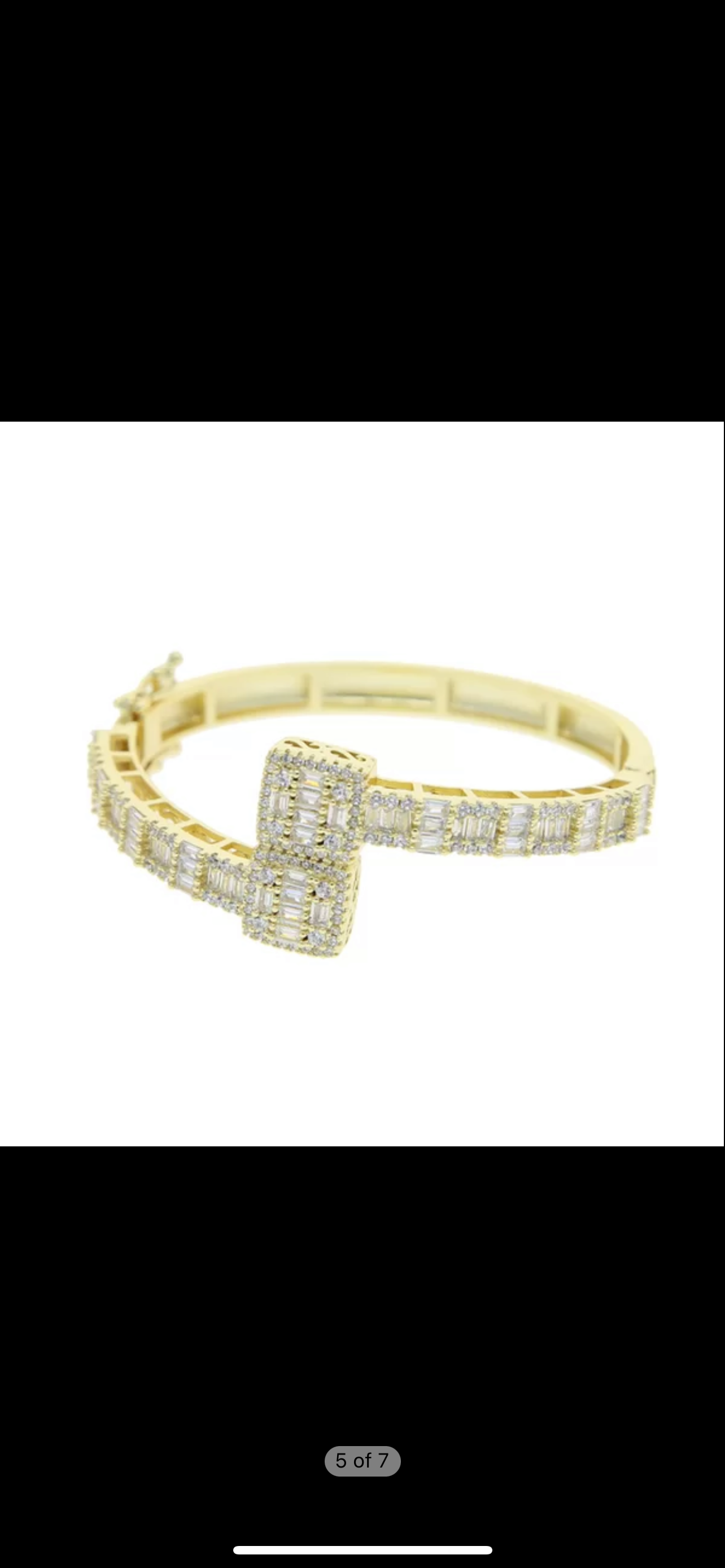 Iced Out Baguette Bangle