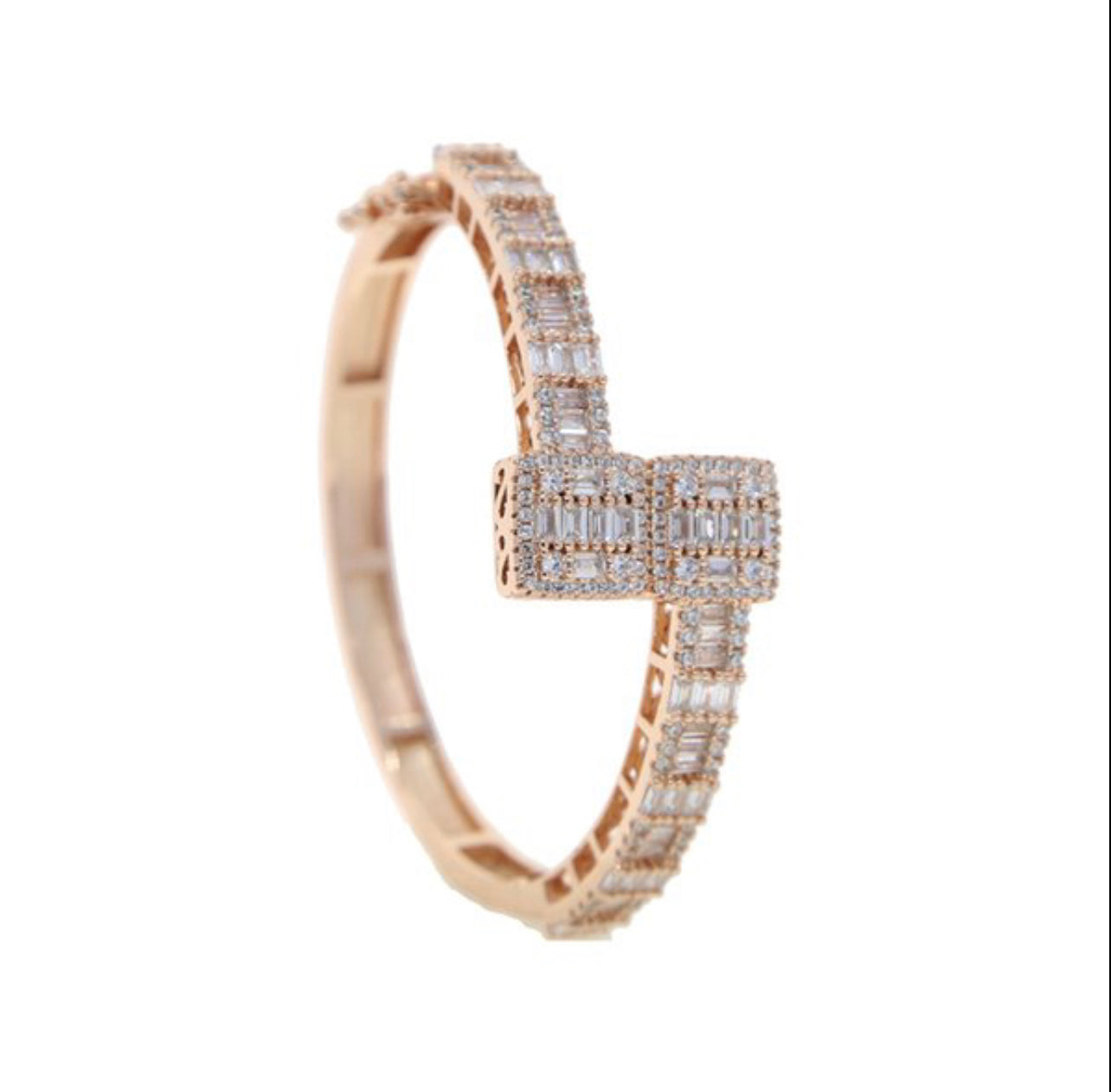 Iced Out Baguette Bangle