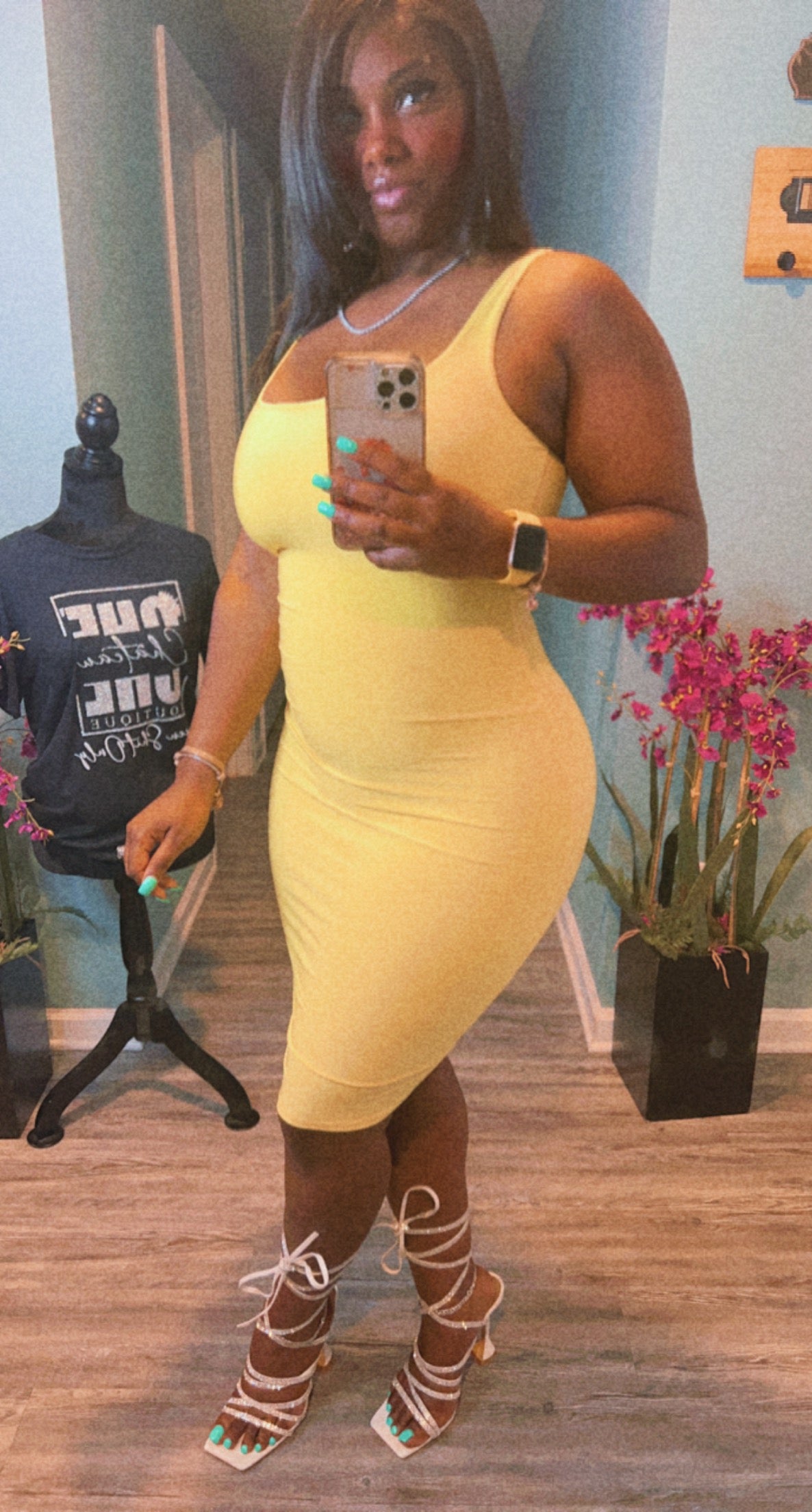 Sippin Lemonade Midi Dress